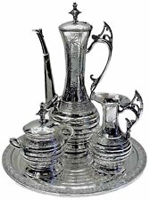 Barbour Bros Aesthetic Movement Turkish Revival Silverplate Tea or Demitasse Set picture