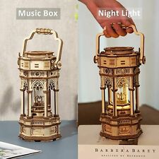 ROKR LED Victorian Lantern Music Box DIY 3D Wooden Puzzles Crafts Kits for Gifts picture