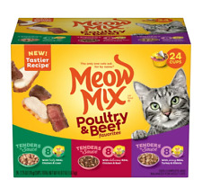Meow Mix Tender Favorites Poultry & Beef Variety Pack Wet Cat Food, 24 Cups picture