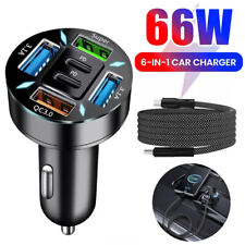 66W Super Fast Car Charger Adapter & Magnetic Cable For Samsung S23 S24 S21 S22 picture