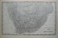 Original Antique Topographical Map SOUTH AFRICA Pretoria Johannesburg Cape Town picture
