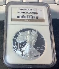 2006 W $1 American Silver Eagle Proof 1 Oz NGC PF 70 Ultra Cameo picture