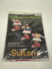 Vintage Sultana 32090 Christmas Needlecraft Kit Toyland Stockings Ornaments New picture