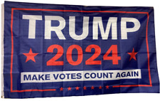 3x5FT Flag Donald Trump 2024 Make Votes Count Again Election MAGA Brandon GOP US picture