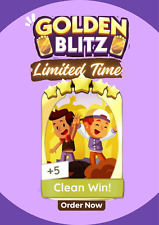 Monopoly Go 5 star Sticker/Card - Golden Blitz Event - Clean Win picture