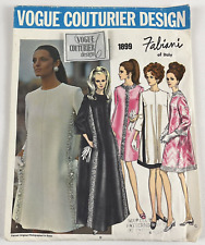 Vtg OOP Vogue Couturier Fabiani Sewing Pattern 1899 Dress Sz 14 Sew in Label Cut picture