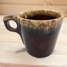 Vintage Hull Pottery Brown Drip Glaze USA Coffee Cup Mug picture