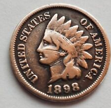 1898, Rare Antique, Indian Head Penny, (Full Liberty Showing)(126 Yrs Old) IH65 picture