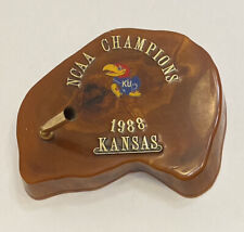 Vintage Lucite Kansas Jayhawks Desk Top Pen Holder 1988 NCAA Champions picture