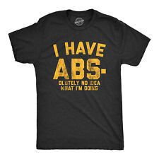 Mens I Have Abs-olutely No Idea What I'm Doing Tshirt Funny Workout Fitness picture