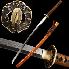 Handmade Japanese Samurai Katana Sword L6 Steel Clay Tempered Real Hamon picture