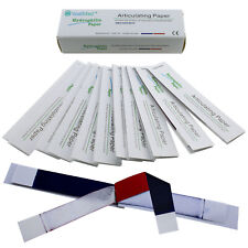 Dental Articulating Papers Double Sided Strips Red/Blue Thin/Think Bite Paper picture