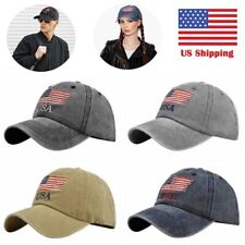 Baseball Cap American Flag Hat Patriotic Embroidered Adjustable Curved Men USA picture