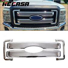Fits 11-16 Ford F250 350 450 Super Duty 4PCS Moulding Front Mesh Grill Grille picture