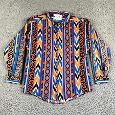 Vtg Frank Shirt Men's Medium Aztec Southwest Button Up Long Sleeve Made In USA picture