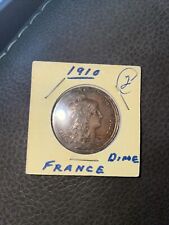 1910 France  10 Cents AU picture