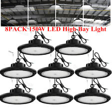 8 Pack 150W UFO Led High Bay Light Factory Industrial Commercial Light Dimmable picture