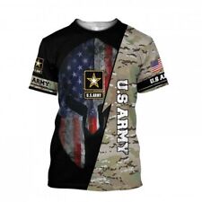 Proudly Served Veteran U.S Veteran's Day Memorial Day Camo 3D T-SHIRT Best Price picture