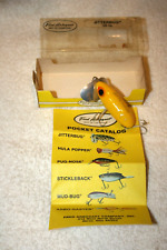 Vintage Arbogast Jitterbug 600 03 New In Box In Yellow Shore With Catalog picture