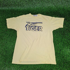 Vintage 80s Asics Onitsuka Tiger Shirt M/L Yellow Made-In USA RARE Graphic Tee picture