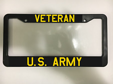 Veteran US USA ARMY MILITARY Patriotic Vet Black License Plate Frame NEW picture