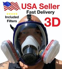 3D Full Face Respirator, LARGE, BRAND NEW, August 2024 STOCK, respirator paint picture