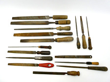 Lot Antique Nicholson Woodworking Carpentry Hand Tools Files Homemade Handles picture