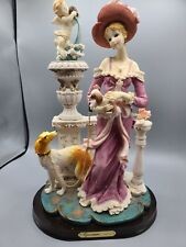Giovanni Collection LADY with Dogs in the Backyard Statue Figure 15
