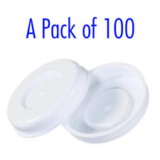 100PC 2Inch Light Round Plastic White End Caps for Kraft Mailing Tubes picture