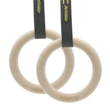 Premium Wooden Gymnastic Rings Set Exercise Crossfit Gym Strength Training Dip picture