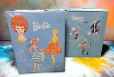 2 Vintage Barbie Doll Travel Case 1964 with lots of vintage clothing from 1960's picture