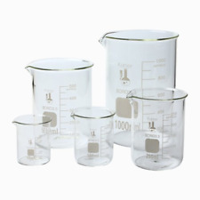 6 Pack Glass Lab Pyrex Beaker Set Measuring Cup 50/100/250/500/1000 ML picture