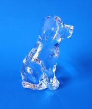 Simon Pearce Signed Clear Glass Dog Figurine 4” Excellent picture