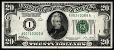 1928 $20 CRISP BETTER GRADE Federal Reserve GOLD DEMAND BOSTON 