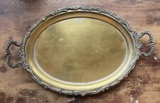 Silver Plated Platter Large Serving Tray Vintage Antique Decor 22x14 picture