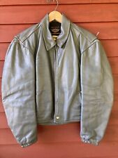 1940s Ladies Harley Davidson Cycle Champ Jacket In Very Rare Grey Hide Size 38 picture