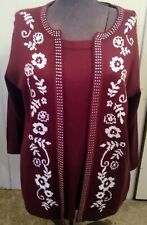 Gorgeous Cathy Daniels One Piece Sweater Long Sleeve Beaded Size L LK Nw  picture