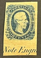 Travelstamps: US Stamps CONFEDERATE CSA SCOTT #12 MINT ORIGINAL GUM HINGED picture