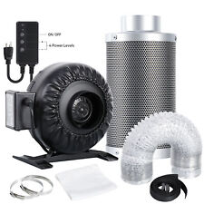 4 Inch 276 CFM Inline Fan Air Carbon Filter 8'  Ducting Combo Speed Controller picture