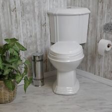 White Corner 2-Piece Elongated Toilet with Dual Flush Tank,Slow-Close Toilet Sea picture