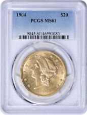 1904 $20 Gold Liberty Head MS61 PCGS picture