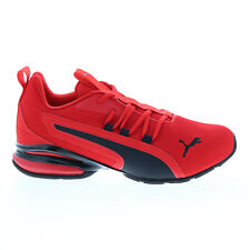 Puma Axelion NXT 19565609 Mens Red Canvas Lace Up Athletic Running Shoes picture