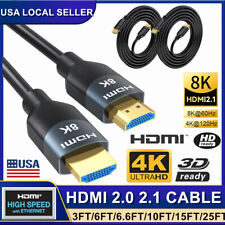 Premium HDMI Cable HDMI 2.1 2.0 Cord 8K 4K Ultra HD 3D High Speed Ethernet ARC picture