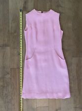 Vintage 1960s Mod Sheath Dress Size Small Light Pink Pockets picture