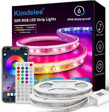 Kimdelee 50ft 100ft IP68 Outdoor Led Strip Lights Waterproof, 24v RGB Outdoor 2 picture