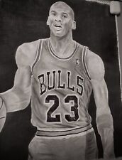 Original Graphite Portrait Of Michael Jordan 18x24 Framed picture