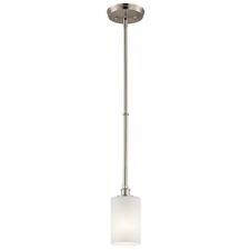 1 Light Contemporary Retro Mini Pendant Light Fixture with Satin Etched Cased picture