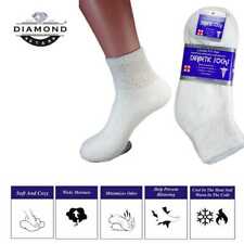 6 Pairs Diabetic Ankle Quarter Crew Socks Health Cotton Men Women Circulatory picture