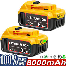 2 Pack 8.0AH For Dewalt 20V 20 Volt Max Lithium Battery DCB206-2 DCB205 DCB200 picture
