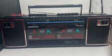 Vintage Magnavox Super Tandem Cassette Boombox High Speed Dubbing Tested Read picture